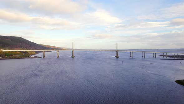 Bridge in Scotland Crossing From North Kessock to Inverness