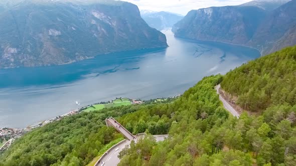 Stegastein Lookout Beautiful Nature Norway