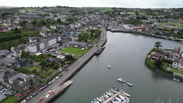 Kinsale marina county Cork Ireland drone aerial view