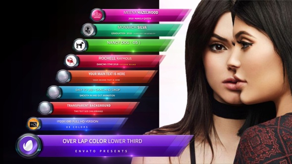 Over Lap Color Lower Third alt