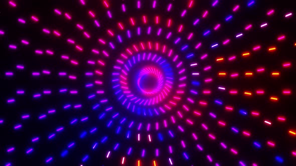 Flickering glowing lines. Looped animation