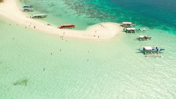 Tropical Island with Sandy Beach, Philippines, Palawan