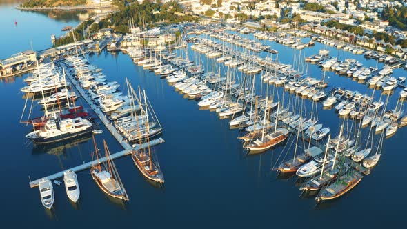 Bodrum Port with Yachts