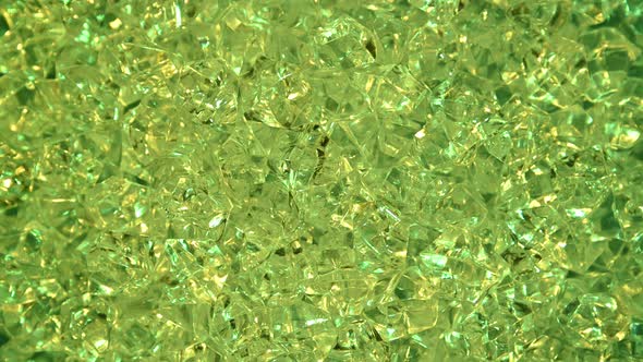 Abstract background of green rhinestones spinning