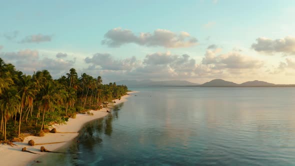 Colorful Sunset Over Tropical Islands.