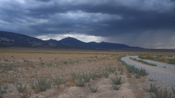 Rainstorm over Snake Mountains - Great Basin National Park - Baker, Nevada - Time-lapse