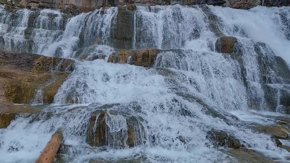 Granite Creek Falls cascading in slow motion in the Wyoming wilderness