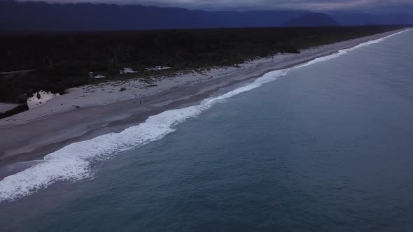 Beach on the coast of New Zealand