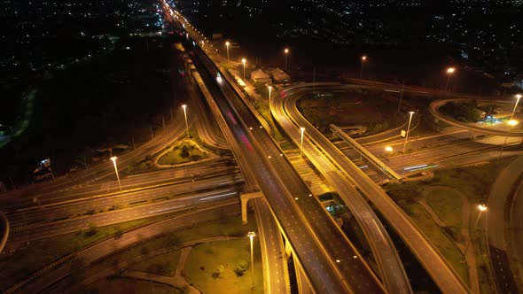 4K : footage hyperlapse expressway for transportation concept.