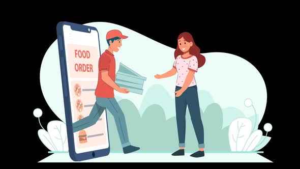 Food Delivery Animation Scene 03