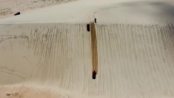 Jericoacoara Ceara Brazil. Scenic sand dunes and turquoise rainwater lakes