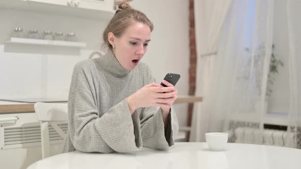 Hardworking Woman Having Failure on Smartphone