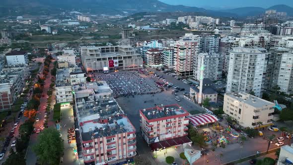 Mahmutlar Aerial view 4 K Turkey Alanya