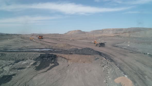 Truck Traffic in Huge Coal Mine