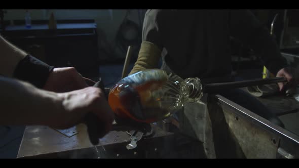 Glass blowing process footage, part of a set, see contributor account for more content from the footage series, Shot on RED