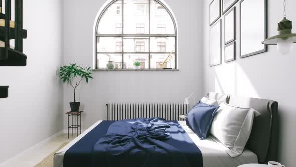 Loft Style Modern Bedroom Interior