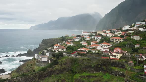 Picturesque Village Surrounded with the Trees Mosses and Other Bushes