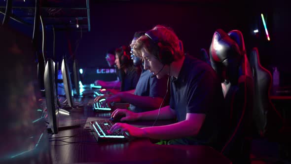 Professional Esports Players at an Online Game Tournament