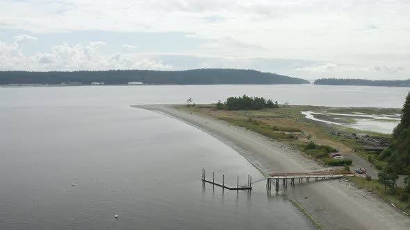 Aerial View Of Kala Point Beach Port Townsend Washington Usa