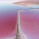 Wonderful Flight Over a Pink Salty Lake at Sunset in the Evening - VideoHive Item for Sale