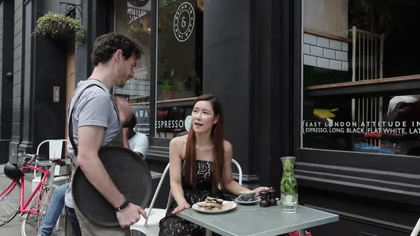 Woman in cafe