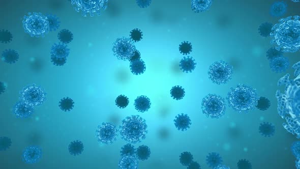 Coronavirus Blue Background