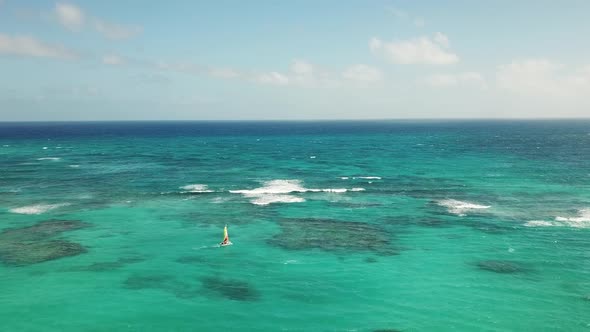 Sailing Boat in the Ocean