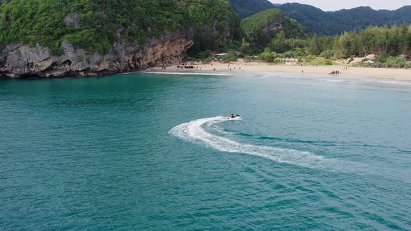 AH - Jetski in Tropical Ocean and Beautiful Island 12