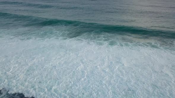 Waves Rolling From Above in the Ocean