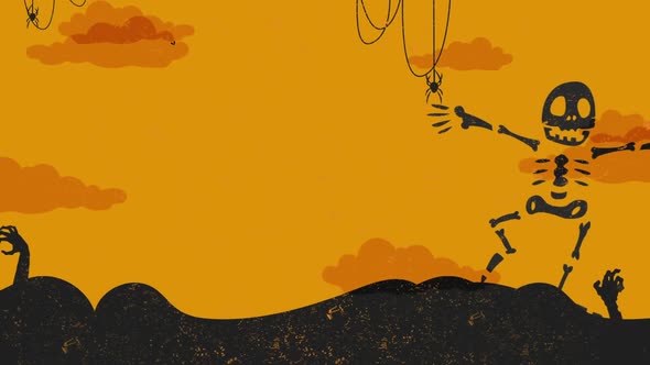 halloween background with pumpki and halloween background with bats