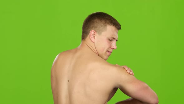 Severe Pain in Shoulder, Man Suffering From Having Painful Cramps