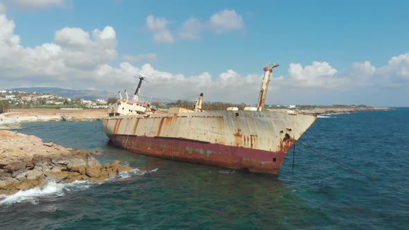 Vintage Old Rusty Sailing Ship