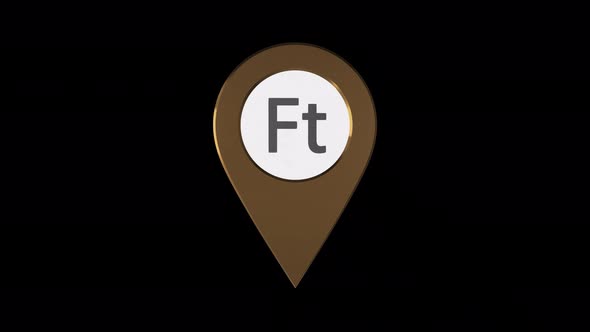 Hungarian Forint Currency Symbol In Pin Point  With Alpha Channel  4K alt