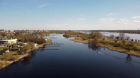 River aerial view