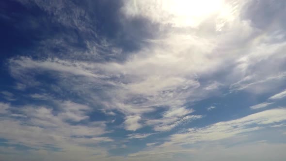 Time Lapse Raw Footage Sky With Clouds And Sun