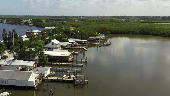 Aerial Video Waterfront Homes With Docks Matlacha Fl Usa