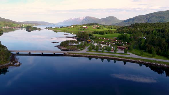 Aerial Footage Beautiful Nature Norway.