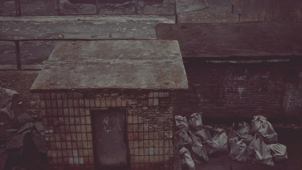 Old and Abandoned Buildings in a Small Town