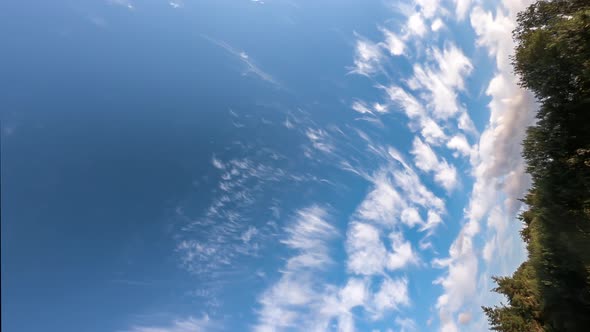 Cirrus Clouds Forming High in Blue Sky in County Donegal  Ireland  TIMELAPSE