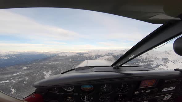 Beautiful Landscape Scenery While Flying Around Whistler Mountains - aerial shot