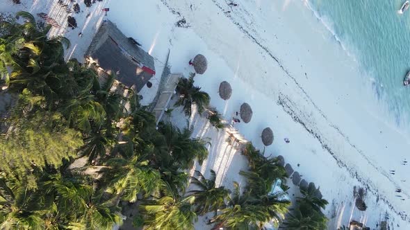 Zanzibar Tanzania  Houses on Tropical Island Slow Motion