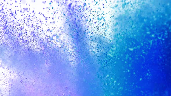 Super Slow Motion Shot of Color Powder Explosion Isolated on White Background at 1000Fps