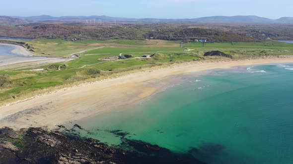 Aerial View of Carrickfad with Cashelgolan Beach and the Awarded Narin Beach By Portnoo County