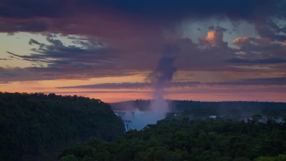 Iguazu Falls In Argentina Time Lapse