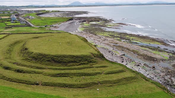 Aerial View of the Historical Hut Site By Carrowhubbuck North Carrownedin Close to Inishcrone