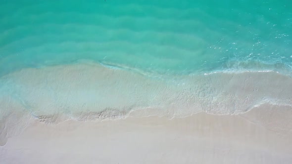 Aerial view abstract of marine coast beach holiday by aqua blue lagoon and white sand background of 