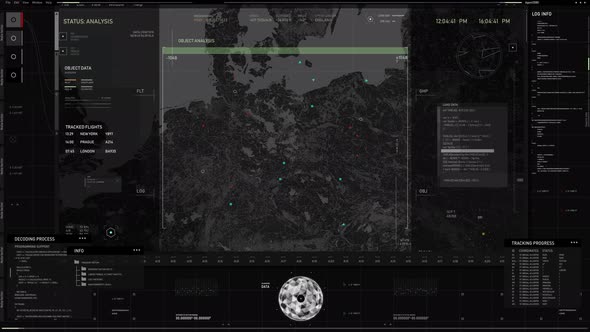 Futuristic security scanner is analyzing the aircraft flying towards Berlin alt
