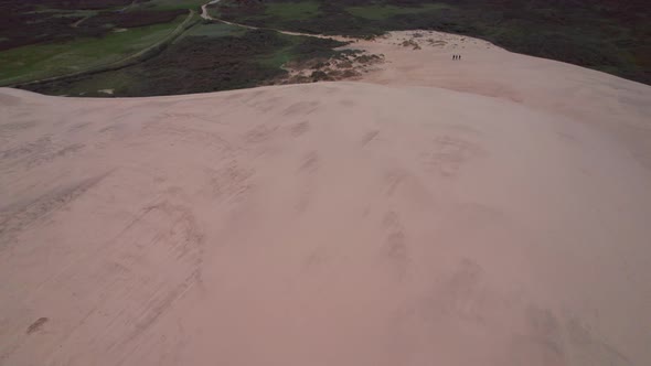 Drone Over Beach By Rubjerg Knude Lighthouse