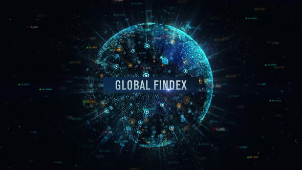 Global Findex Business Digital Globe Earth 4K