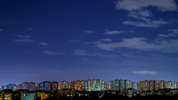 Time Lapse Of City At Night, Buildings